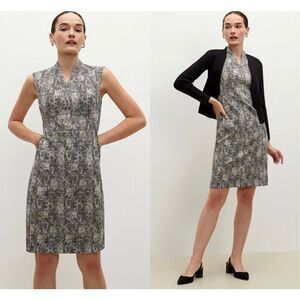MM Lafleur The Aditi Dress sleeveless crackle sheath 6